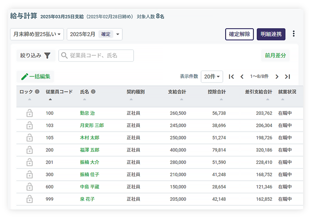 給与明細連携