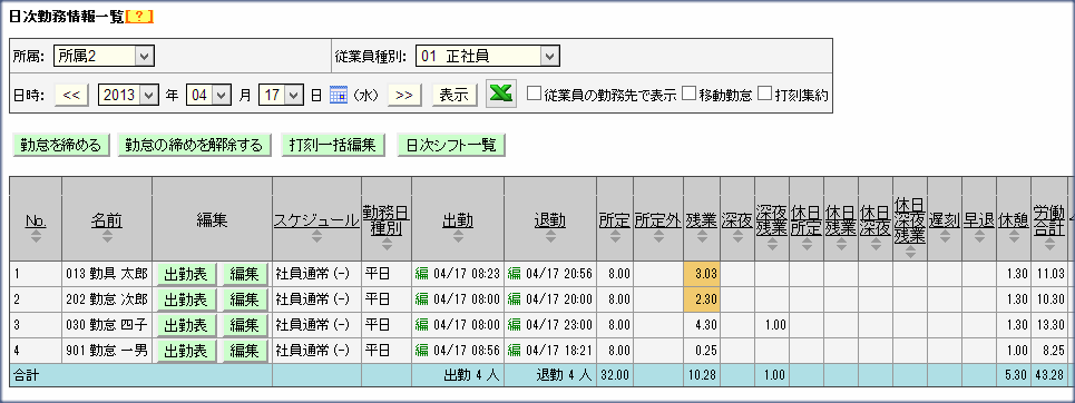 組み合わせ結果