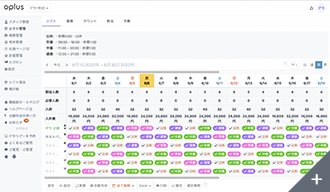 oplusの管理画面